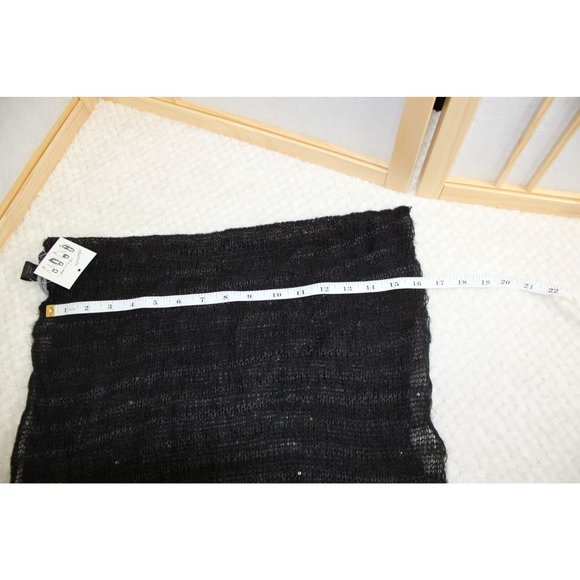 Renee's NYC Eternity scarf  16x30 Eternity scarf / Black with sparkles - Picture 7 of 8